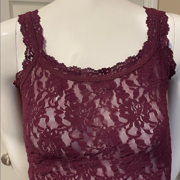 HANKY PANKY LACE CAMISOLE WINE COLORED SIZE SMALL NWOT - Picture 2 of 8